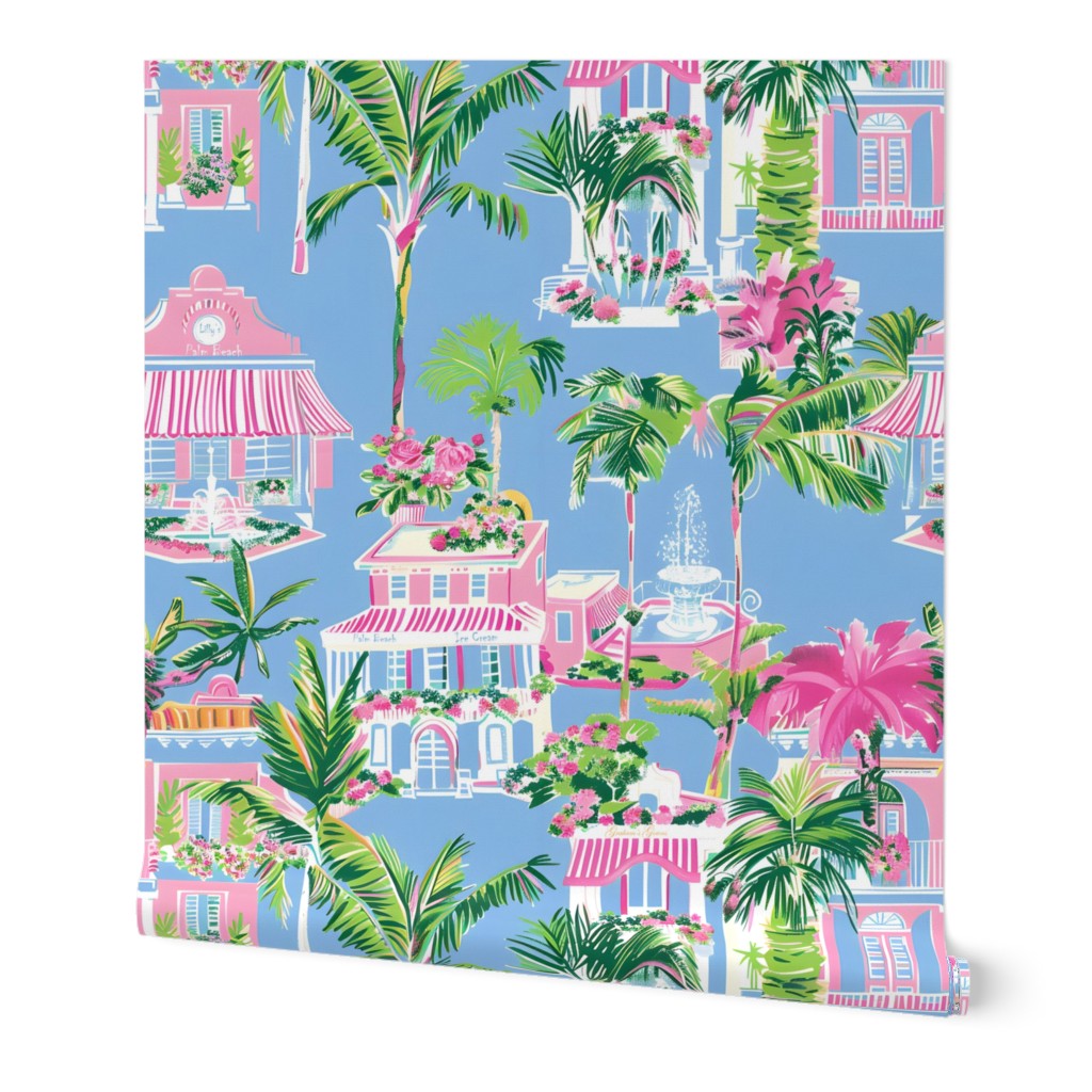 Lilly's Shopping Spree - Blue Wallpaper 